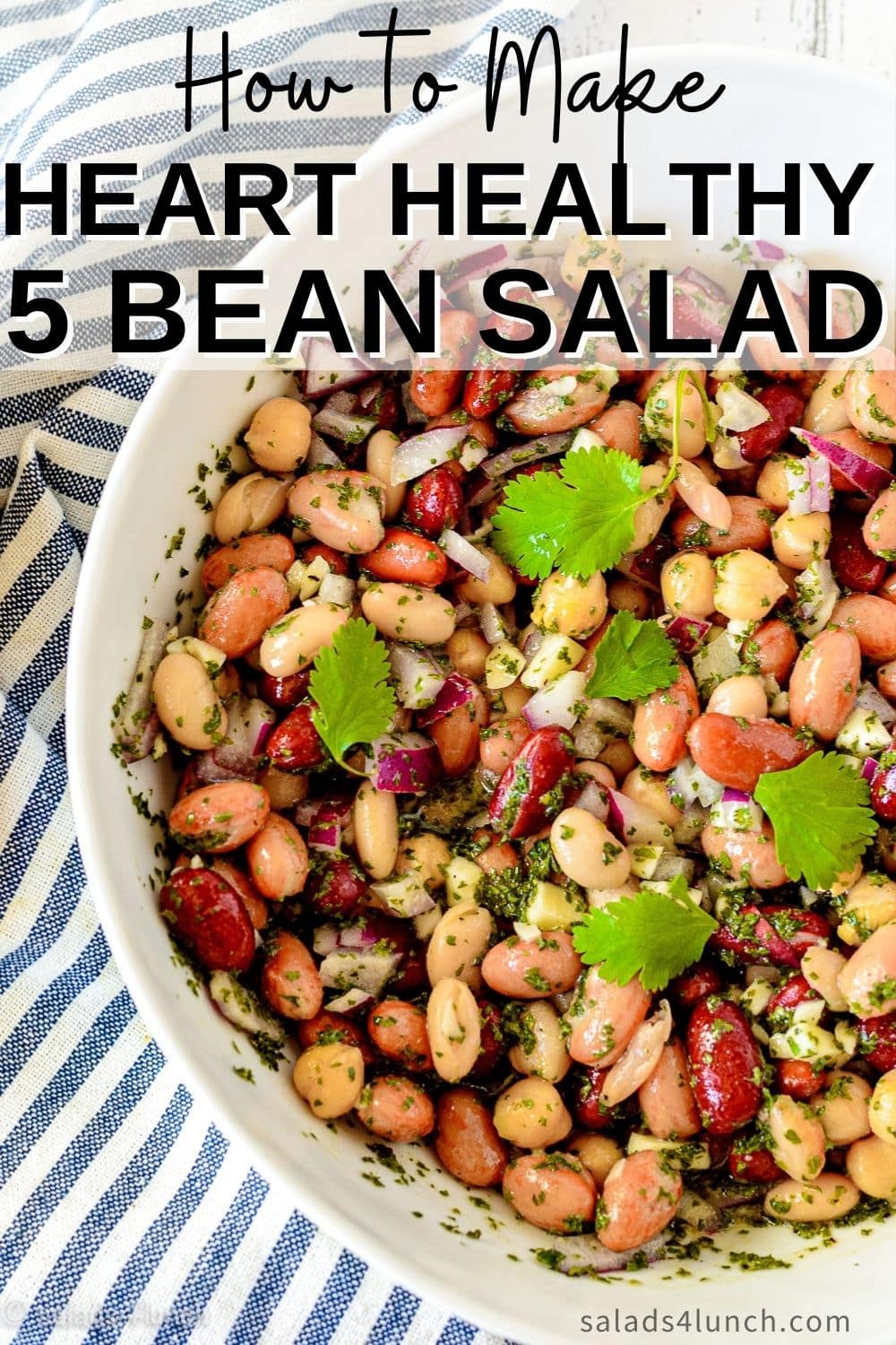 Heart Healthy 5 Bean Salad Recipe by Salads for Lunch
