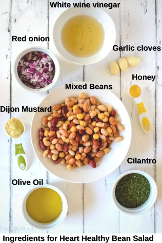 Heart Healthy 5 Bean Salad Recipe by Salads for Lunch