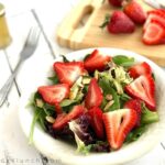 Honey Vinaigrette Salad Dressing. An easy formula for this salad dressing that you can customize to your taste buds. Tangy, sweet, and delicious! #summersalad #saladdressing #strawberrysalad #honeyvinagrette #healthysalad