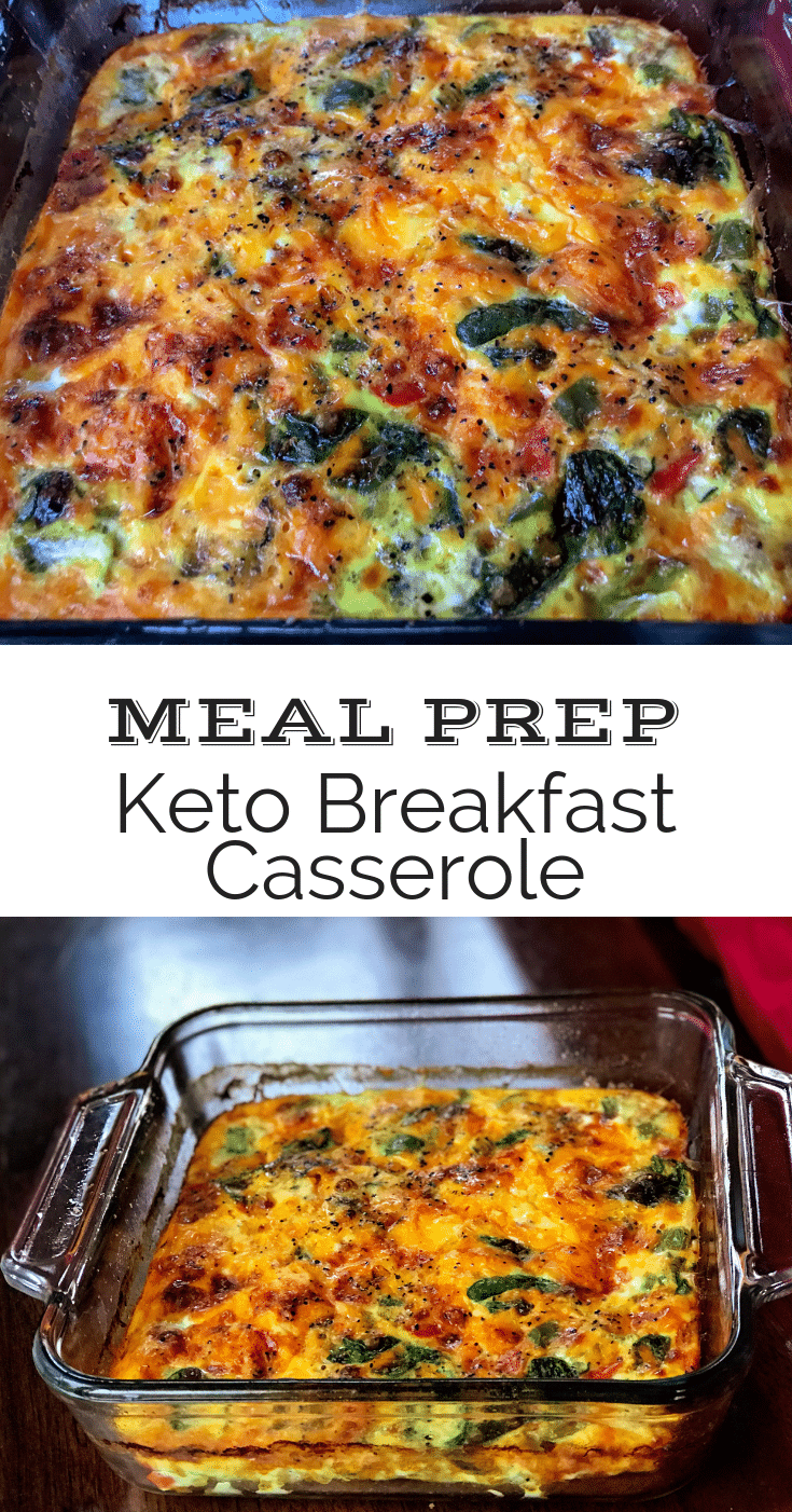 Meal Prep Keto Egg Bake Breakfast Casserole Salads for Lunch