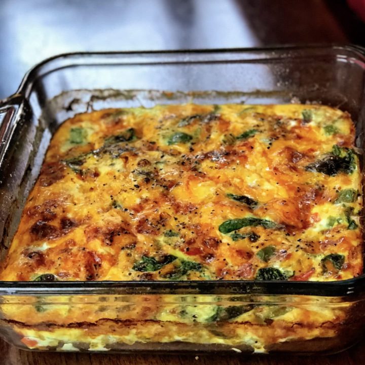 Sausage and Spinach Egg Bake Breakfast Casserole Recipe-image