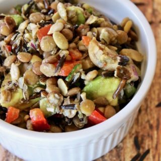 Image for Wild Rice & Lentil Salad (Vegan, Oil-Free)