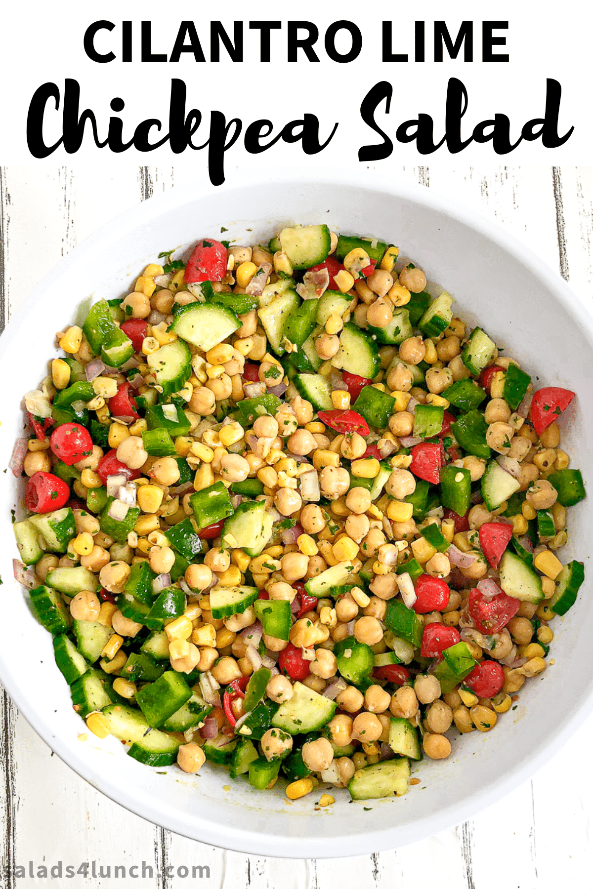 Cilantro Lime Chickpea Salad Salads for Lunch
