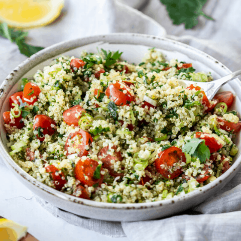 Place Your Image Here 2020 01 10T191713.940 - Let’s go keen-wah crazy with this tasty round-up of easy quinoa salad recipes to take to your next potluck! These delicious quinoa salad recipes are gloriously gluten-free with lots of vegetarian options too.