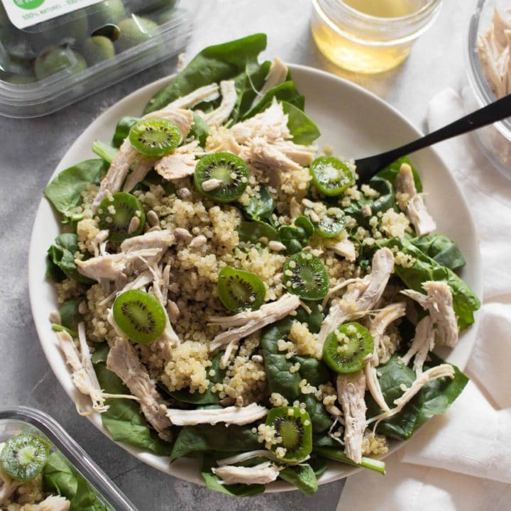 quinoa spinach nergi bowl 12 - Let’s go keen-wah crazy with this tasty round-up of easy quinoa salad recipes to take to your next potluck! These delicious quinoa salad recipes are gloriously gluten-free with lots of vegetarian options too.