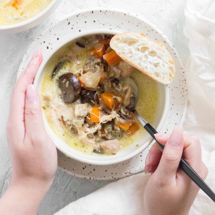 instant pot wild rice and chicken soup 6 - Easy Instant Pot recipes that are simple & delicious! From soups, to main dishes, and even how to make dessert in this pressure cooker. Your family will love all of these easy instant pot recipes!