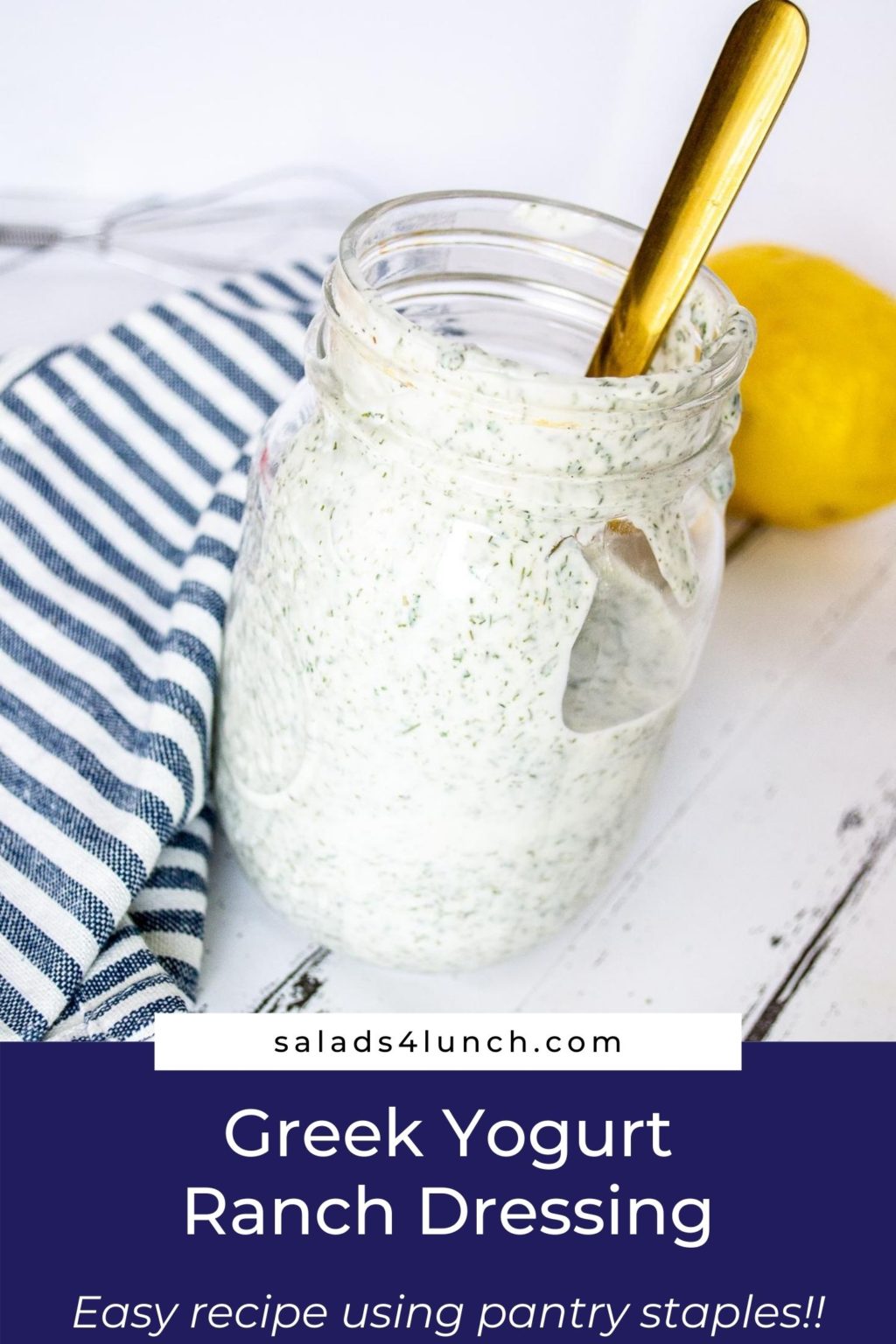 Greek Yogurt Ranch Dressing Salads for Lunch