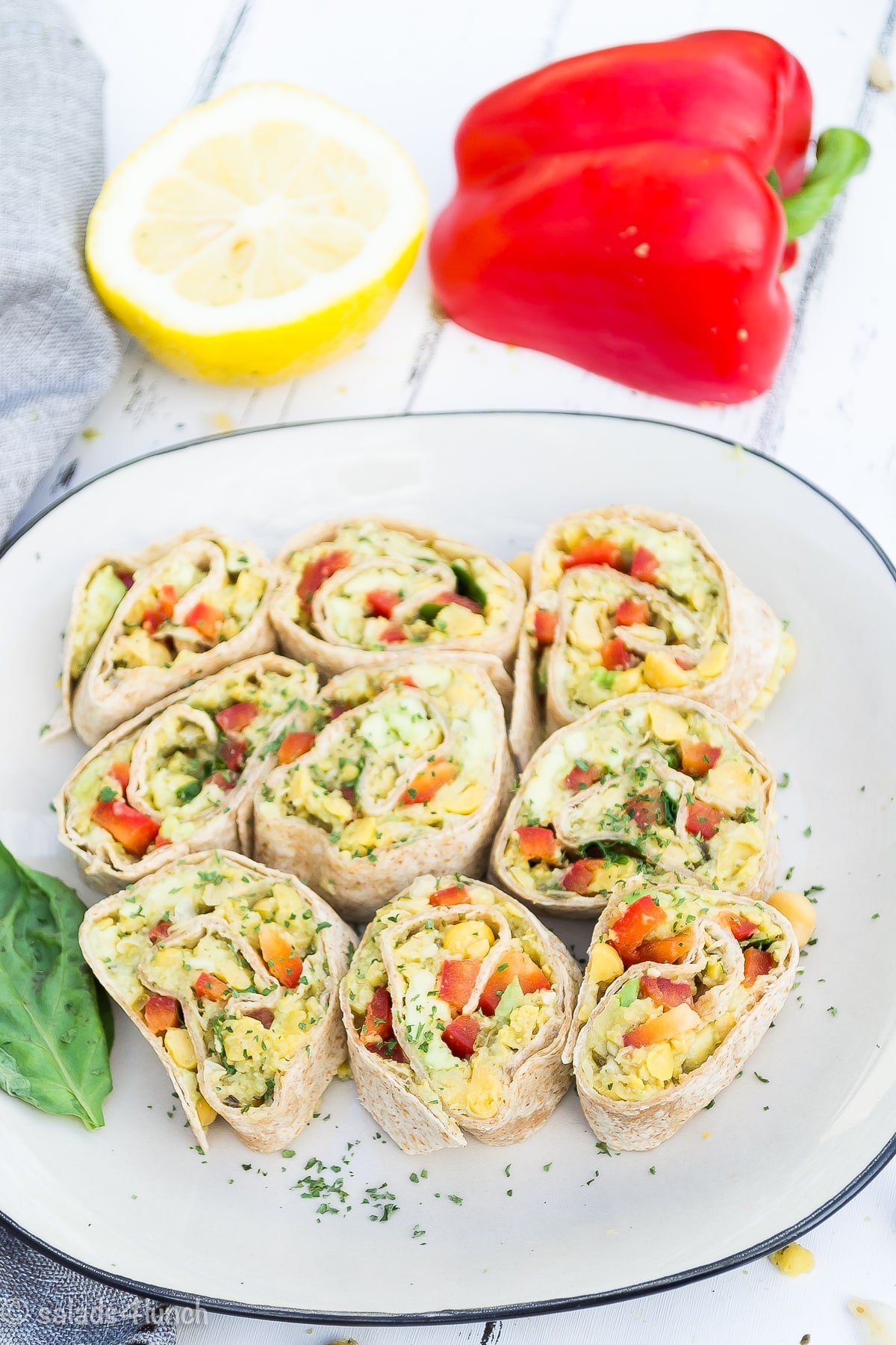 Easy Vegetarian Pinwheels Appetizer Recipe Salads for Lunch