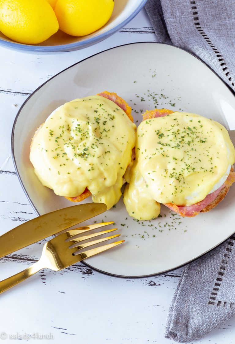 Air Fryer Poached Eggs for Eggs Benedict Salads for Lunch