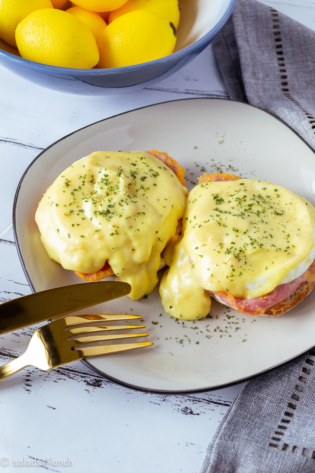 Air Fryer Poached Eggs for Eggs Benedict Salads for Lunch