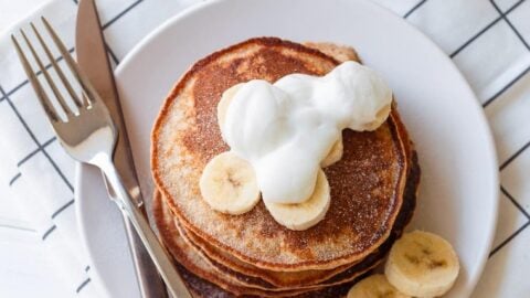 Whole Wheat Pancakes 4 - Ditch the boxed pancake mix and never look back with this easy No Sugar Added Whole Wheat Pancakes recipe! They’re big and fluffy and the taste just can’t be beat!