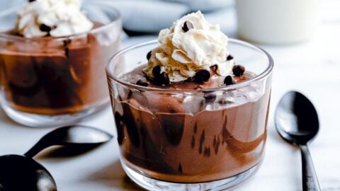 This vegan chocolate protein pudding is an easy-to-make dessert that tastes rich, but high in protein thanks to the nutritious, protein-packed silken tofu base.