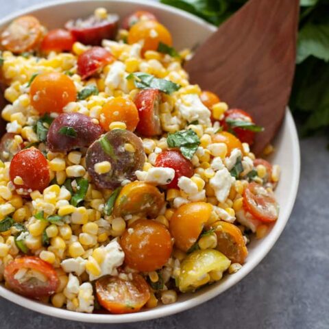 6 Ingredient Corn Tomato Salad 5 2 1 - Summer is right around the corner, and that means barbecue season! Whether you're searching for a healthy summer salad recipe, making summer salads for a crowd at your next outdoor gathering or just trying to put dinner on the table without having to turn on your oven, I’ve got you covered! Here are 19 refreshing summer salad recipes for you to try!