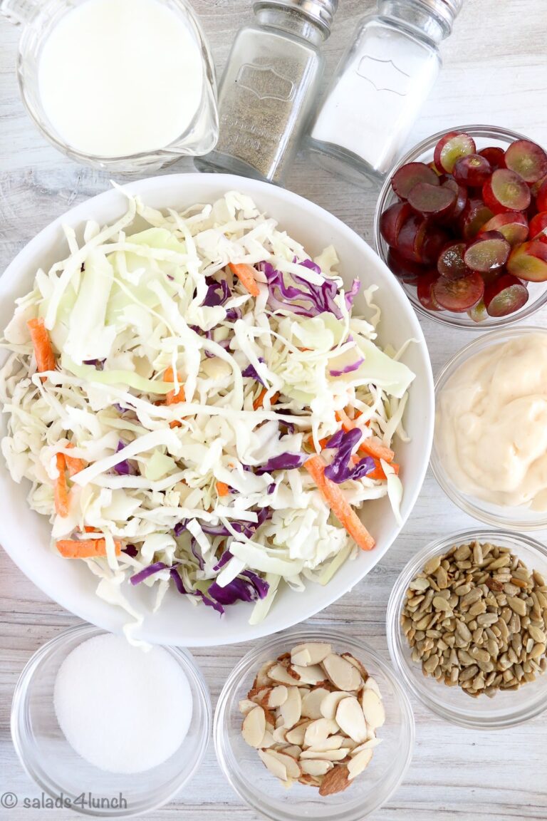 Best Ever Creamy Coleslaw with Grapes Recipe by Salads for Lunch