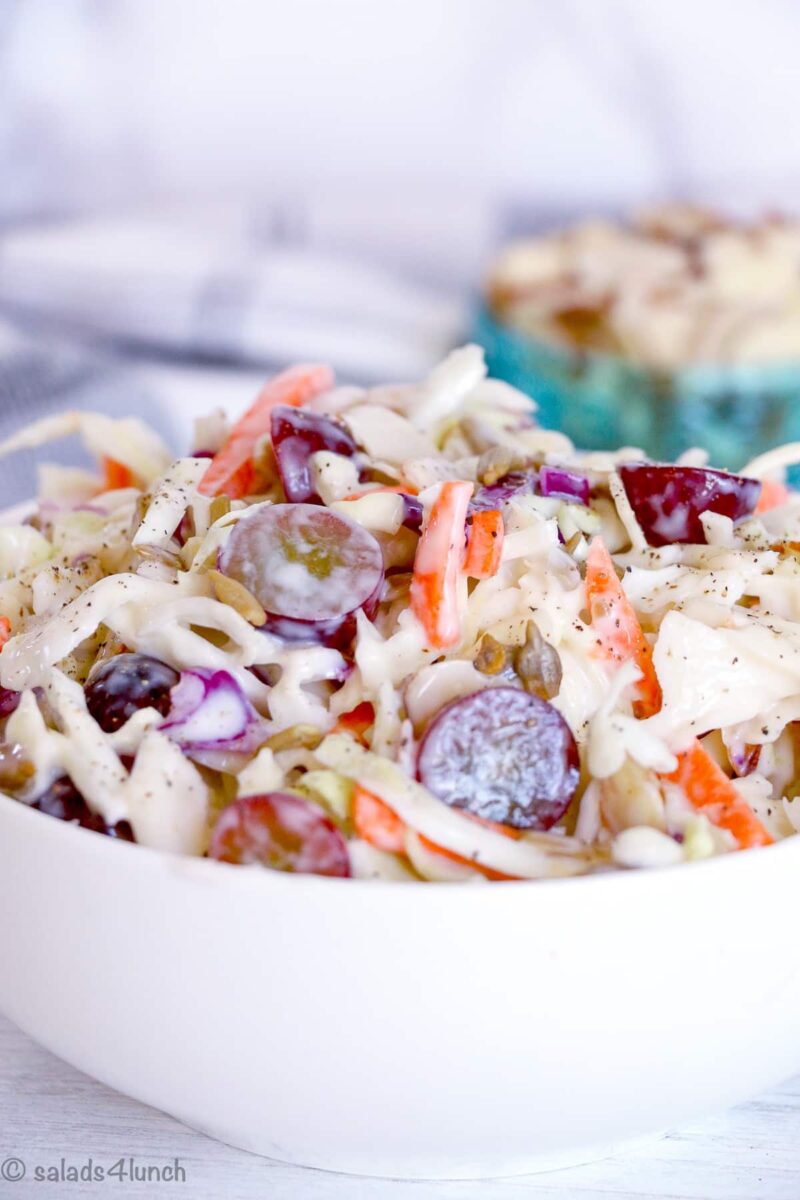Best Ever Creamy Coleslaw with Grapes Recipe by Salads for Lunch