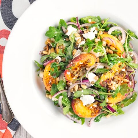 Peach and Feta Cheese Salad 1 - Summer is right around the corner, and that means barbecue season! Whether you're searching for a healthy summer salad recipe, making summer salads for a crowd at your next outdoor gathering or just trying to put dinner on the table without having to turn on your oven, I’ve got you covered! Here are 19 refreshing summer salad recipes for you to try!