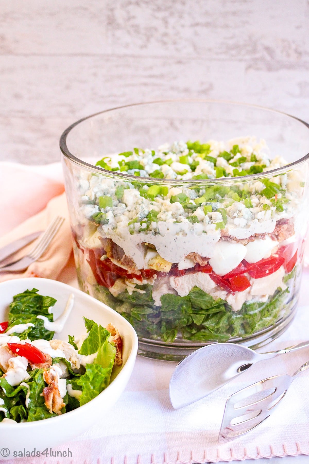 Beautiful Layered Cobb Salad Trifle Salads for Lunch
