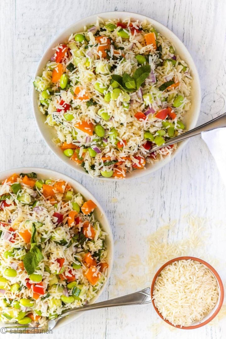 Basmati Rice Salad with Mint and Edamame Salads for Lunch