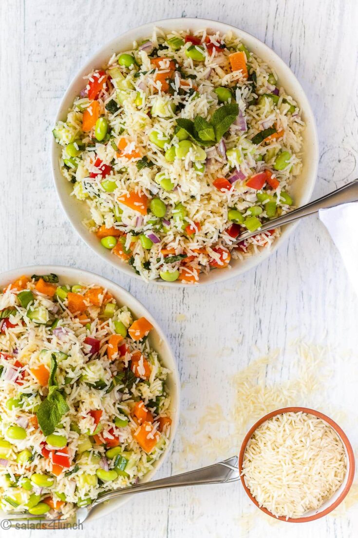 Basmati Rice Salad with Mint and Edamame Salads for Lunch