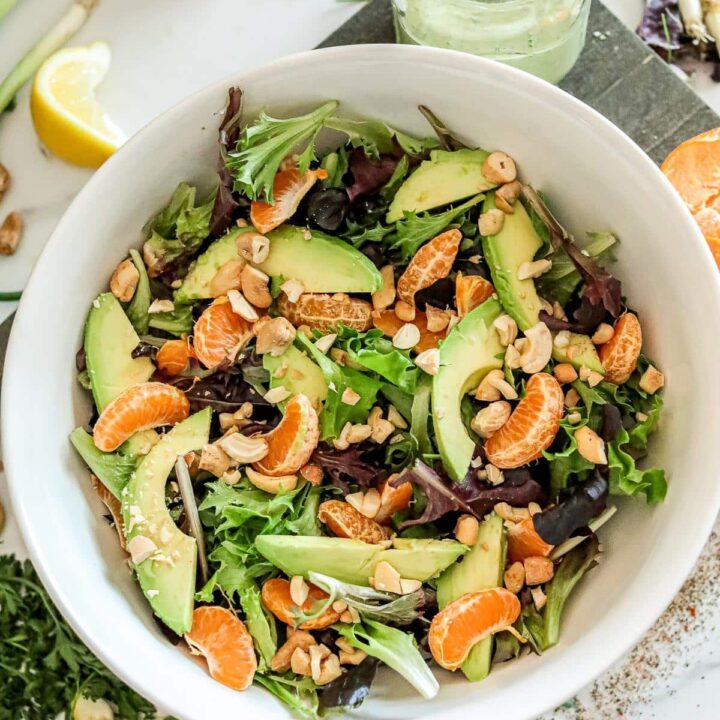 Spring Salad with Homemade Green Goddess Dressing
