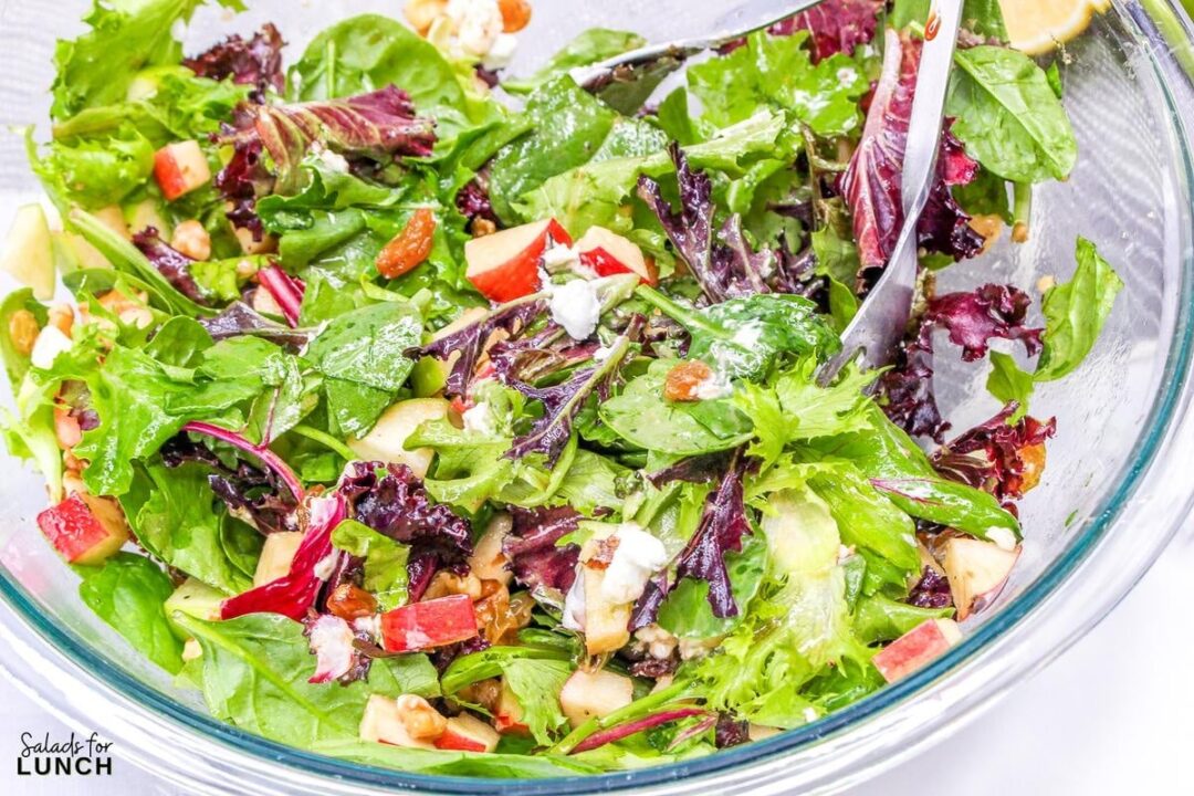 Mixed Green Salad with Apple and Goat Cheese Salads for Lunch