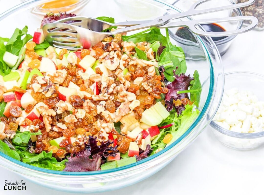 Mixed Green Salad with Apple and Goat Cheese Salads for Lunch