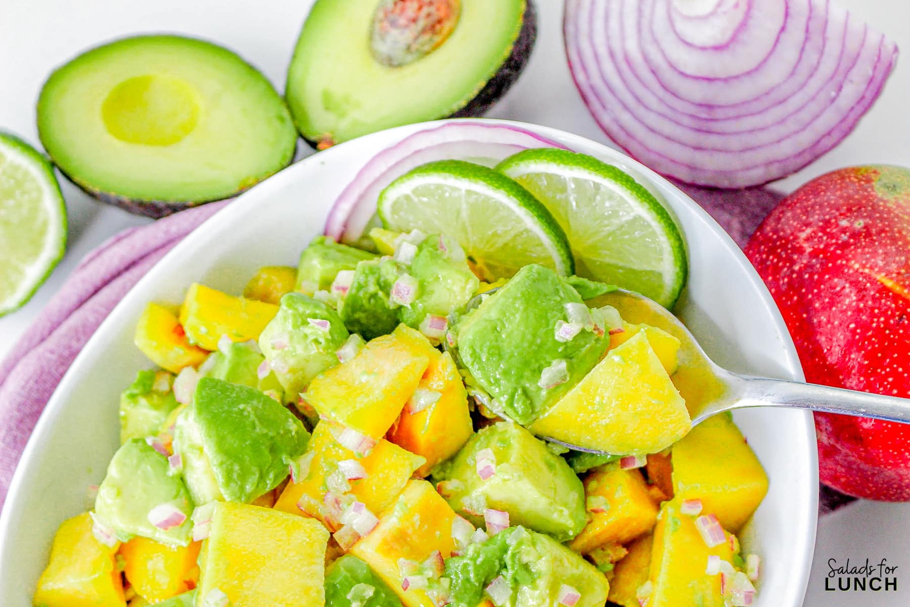 Refreshing Mango Avocado Salad with Lime Dressing Salads for Lunch