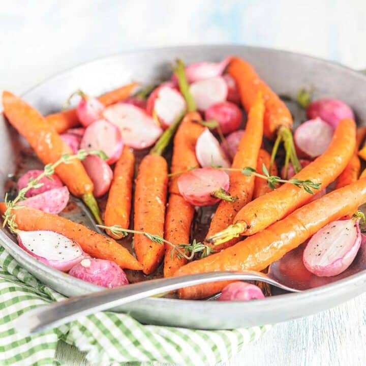 Image for Roasted Radishes and Carrots with Thyme and Lemon