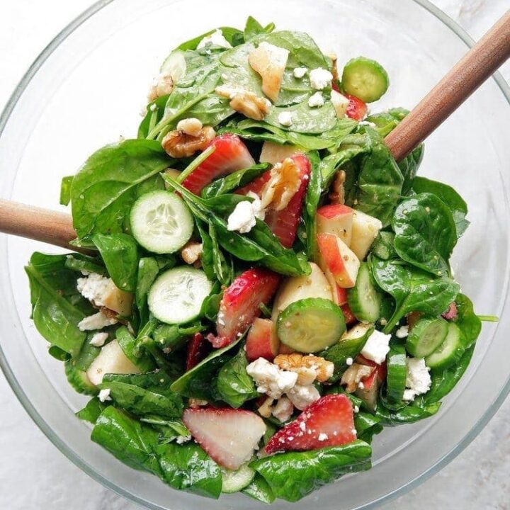 Image for Strawberry Cucumber Spinach Salad with Apple Cider Vinaigrette