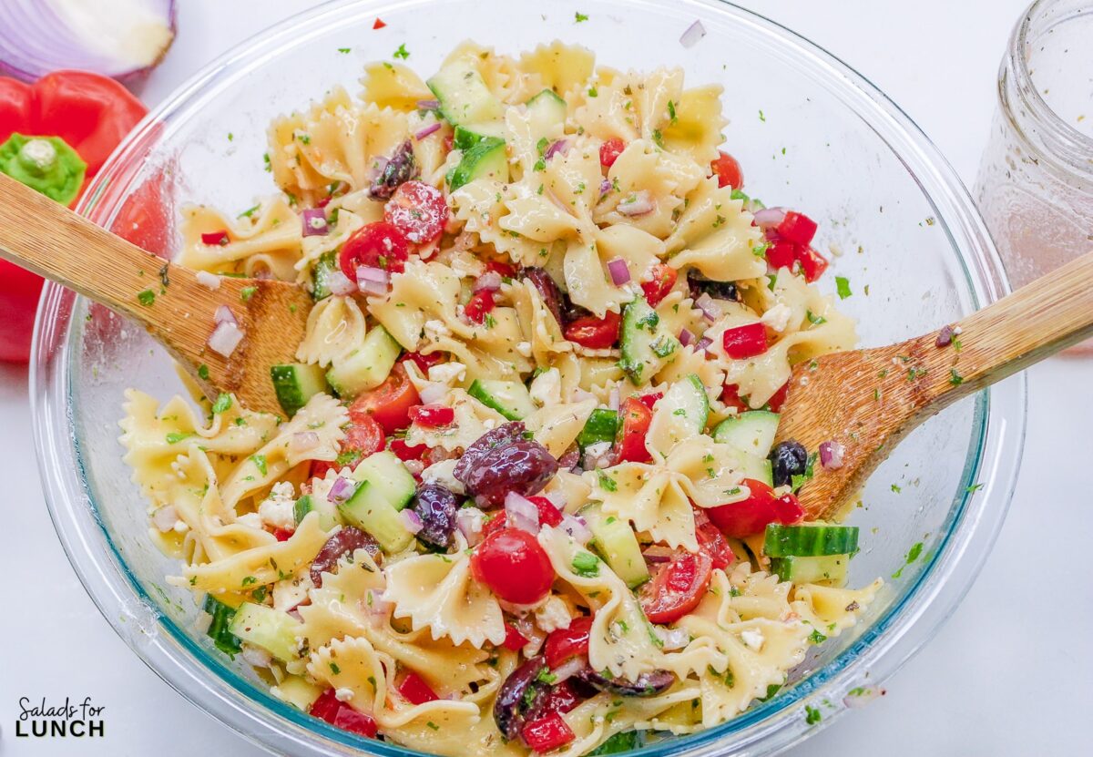 Bow Tie Greek Pasta Salad Salads for Lunch