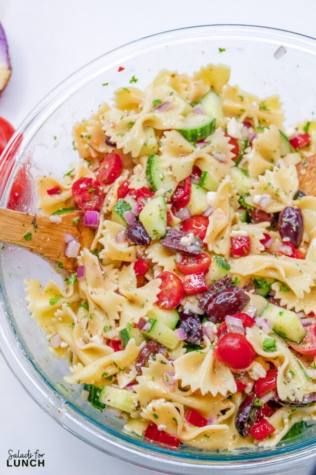Bow Tie Greek Pasta Salad » Salads for Lunch