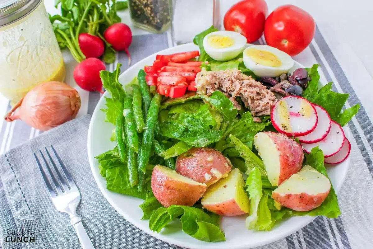 Classic French Tuna Nicoise Salad with Dijon Dressing