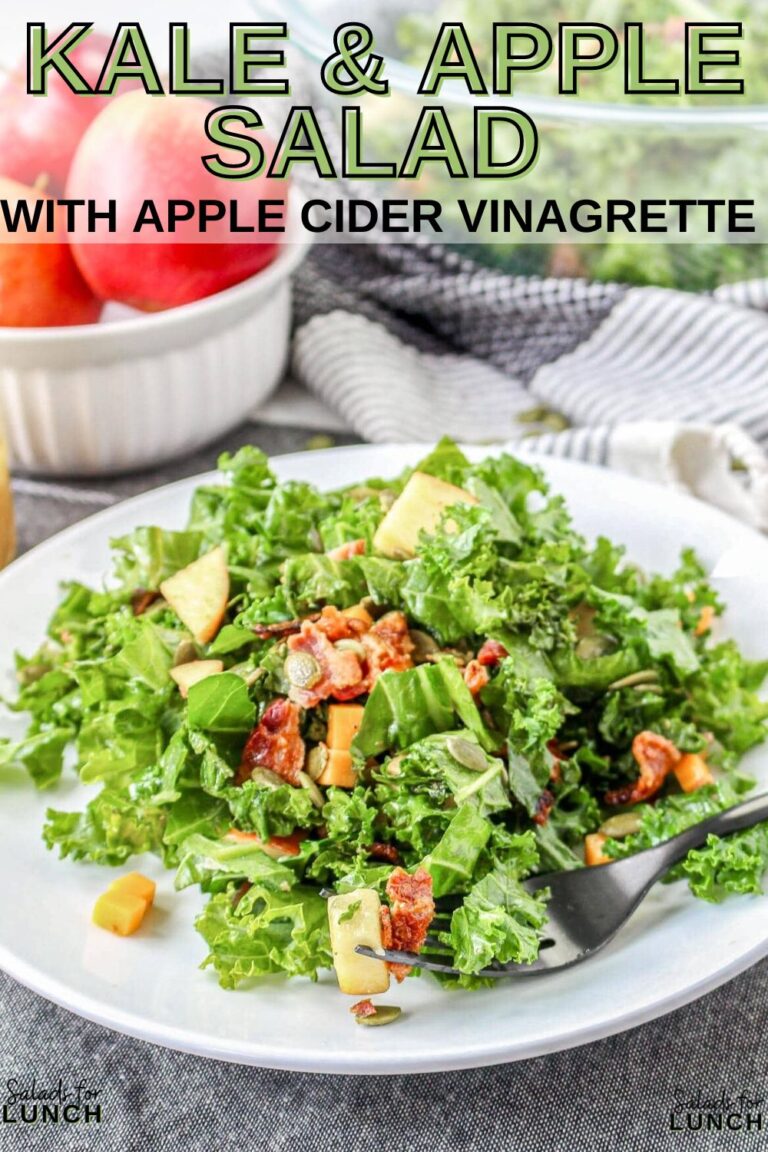 Quick and Easy Quick Kale and Apple Salad with Apple Cider Vinaigrette