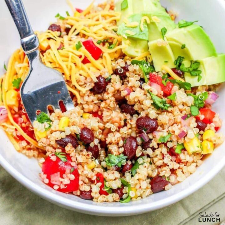 Healthy Vegetarian Southwestern Quinoa Bowl recipe - As the height of summer unfolds, August brings an abundance of fresh, flavorful fruits and vegetables. This month is a perfect time to make summer salads to enjoy the delicious seasonal produce that August has to offer at their peak, and while they're packed with nutrients and bursting with flavor.
