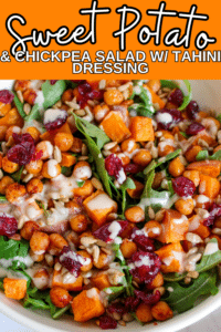 Sweet Potato and Chickpea Salad with Creamy Tahini Dressing Recipe ...