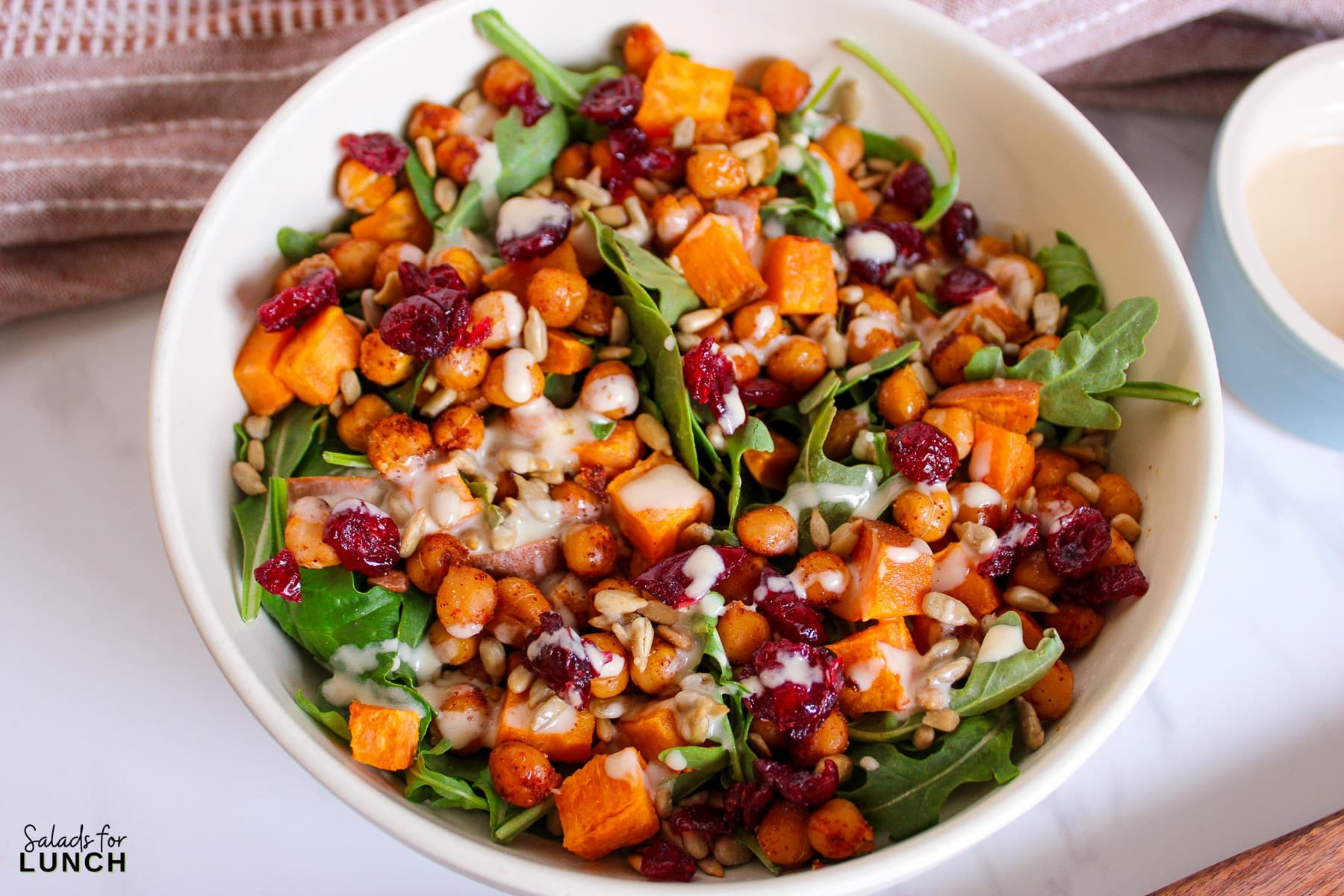 Sweet Potato and Chickpea Salad with Creamy Tahini Dressing Recipe ...