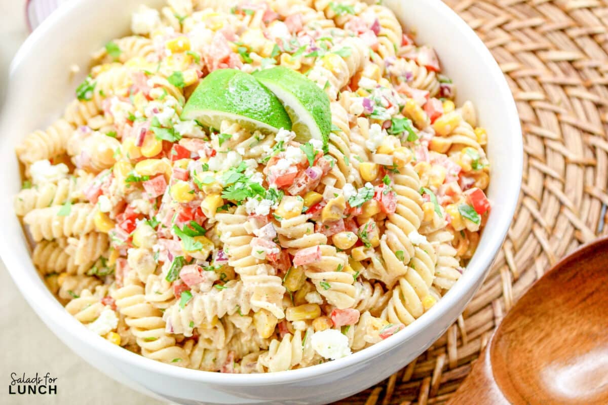 Mexican Street Corn Pasta Salad: A Fiesta in Your Bowl! - Mexican Street Corn Pasta Salad Recipe 15 a bowl of pasta salad