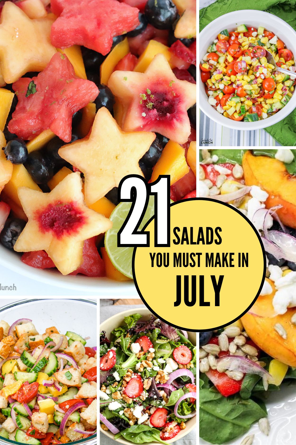 21 Fresh and DelicIous July Salads - July Salads to Make 3 July Salads to Make 3 - Discover 21 vibrant salads perfect for your Fourth of July celebration! From patriotic fruit salads to zesty coleslaws, elevate your holiday spread with fresh flavors.