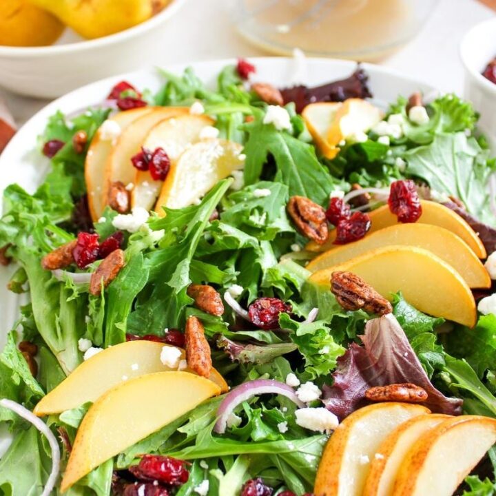Image for Roasted Pear Salad with Lemon Vinaigrette