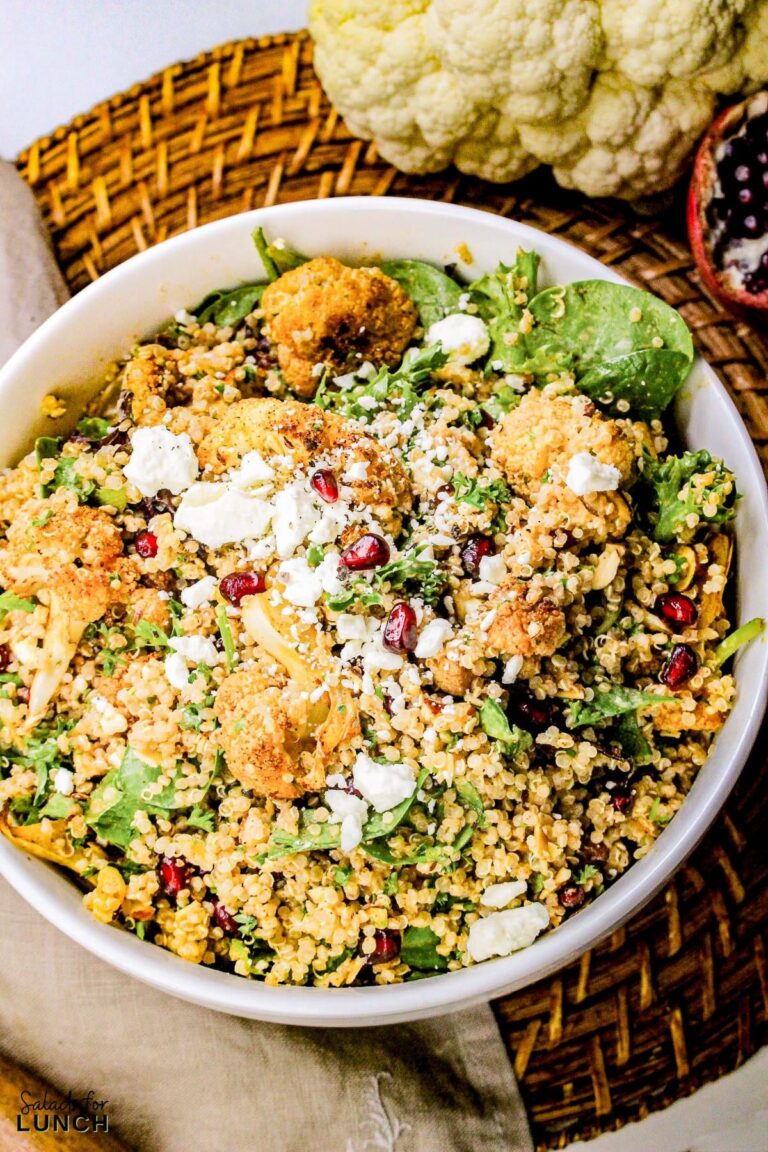 Quinoa and Roasted Cauliflower Salad with Lemon-Tahini Dressing ...