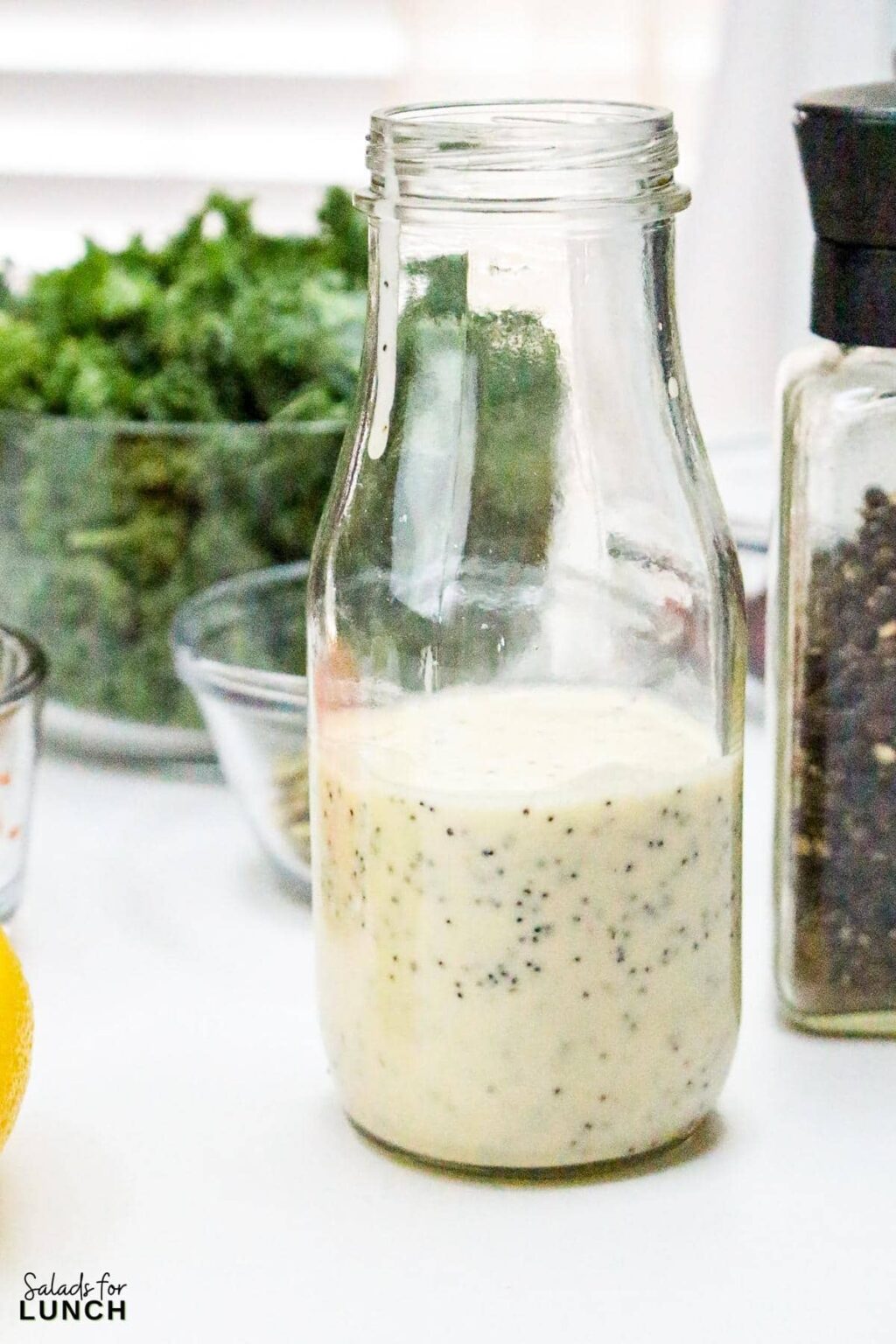 Sweet Kale Salad with Poppy Seed Dressing » Salads for Lunch