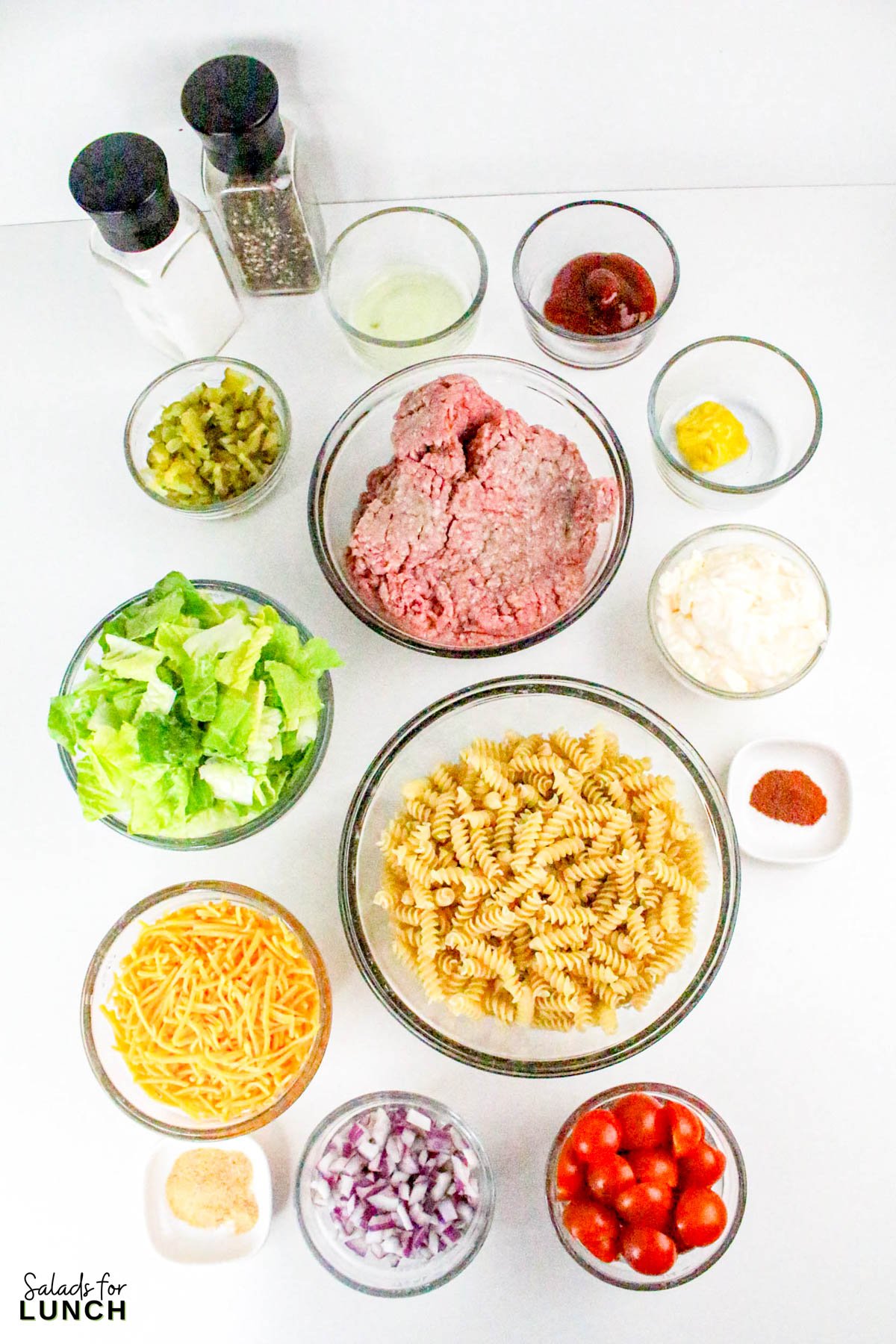 Cheeseburger Pasta Salad - Cheeseburger Pasta Salad Recipe 1 Cheeseburger Pasta Salad Recipe 1 - Move over boring potato salad—there’s a new dish in town and it tastes just like your favorite cheeseburger! This cheeseburger pasta salad is everything you love about a juicy burger all mixed up into a creamy, crave-worthy pasta salad.