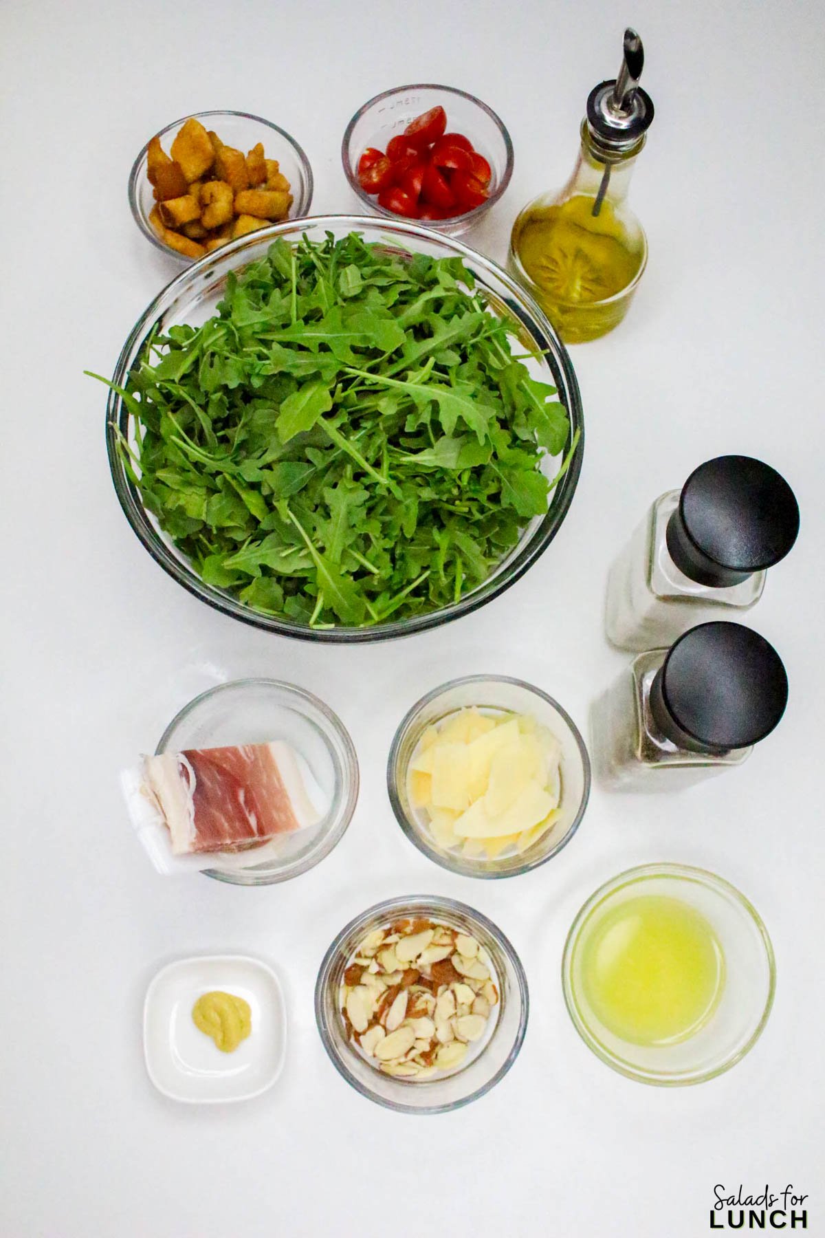Arugula Salad with Prosciutto and Parmesan And Lemon Vinaigrette - Arugula Prusciutto Salad 1 Arugula Prusciutto Salad 1 - Try this healthy arugula salad with prosciutto, and parmesan, and a tangy lemon vinaigrette. So easy, so flavorful—your new favorite summer salad!