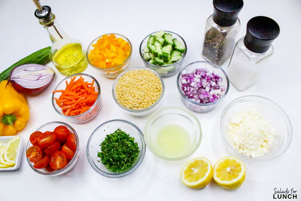 Rainbow Orzo Salad - Rainbow Orzo Salad Recipe 2 Rainbow Orzo Salad Recipe 2 - This Rainbow Orzo Salad is a colorful, veggie-packed dish that’s quick to make and full of bright, fresh flavors. Tossed in a simple lemony dressing, it’s perfect as a light meal or a vibrant side dish.