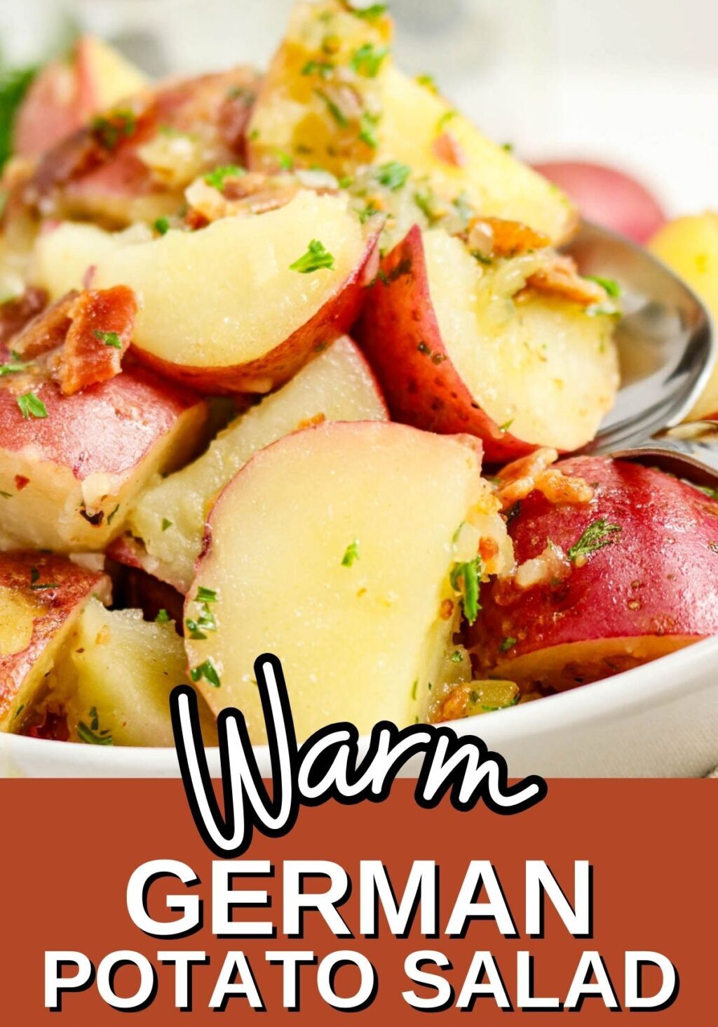 Warm German Potato Salad recipe 1 1 scaled e1758582666421 - Make this easy Warm German Potato Salad with Bacon for a tangy, hearty, and comforting side dish! An authentic German potato salad recipe that’s perfect for weeknight dinners, potlucks, or a make-ahead salad.