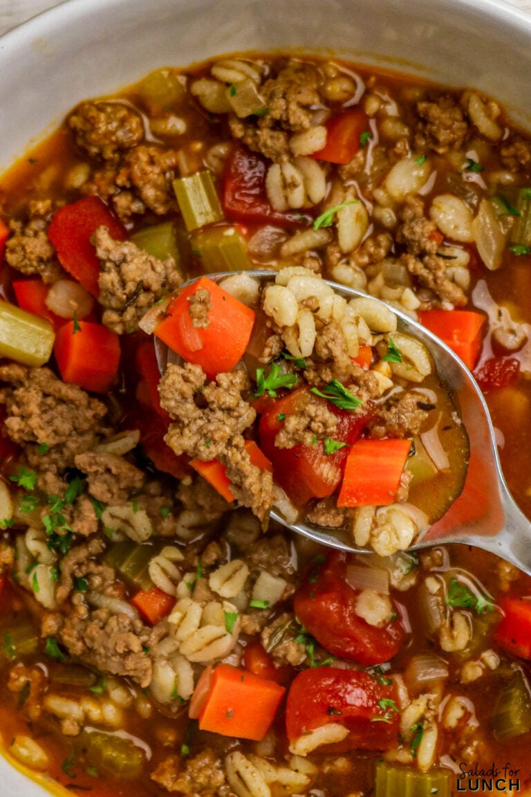 Beef and Barley Soup with Ground Beef