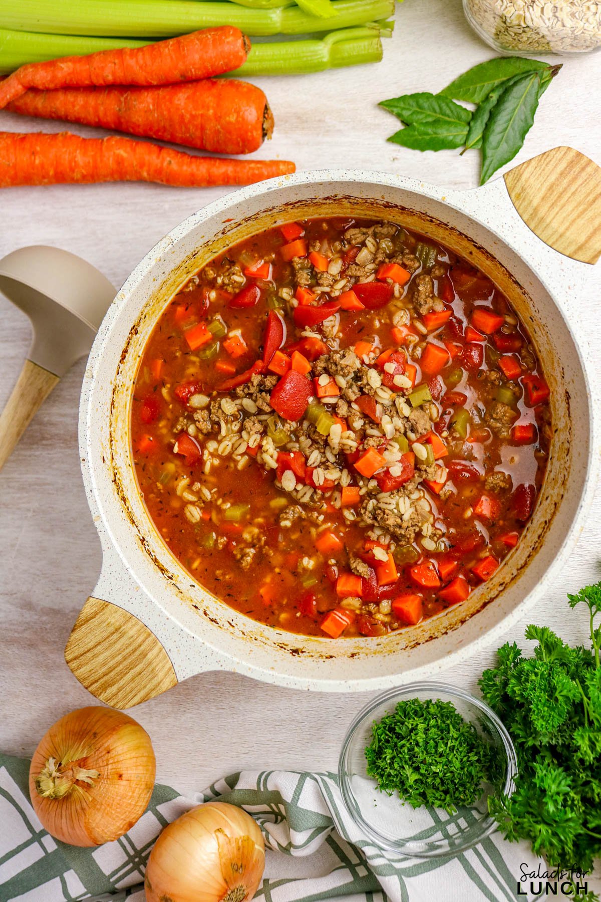 Beef and Barley Soup with Ground Beef - Beef Barley Soup Recipe 6 Beef Barley Soup Recipe 6 - Thereโs something magical about a simmering pot of Beef and Barley Soup filling your kitchen with rich, savory aromas. This classic comfort food brings together tender vegetables, hearty barley, and flavorful ground beef in a satisfying broth that warms you from the inside out. Itโs the perfect recipe for those cool autumn or winter evenings when you crave something nourishing, filling, and easy to make.