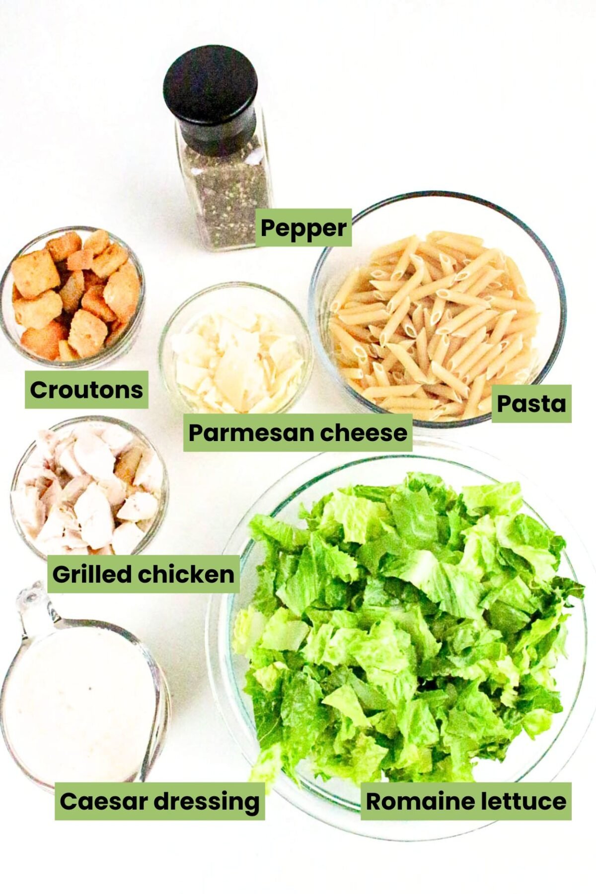 Caesar Pasta Salad Ingredients - If you love Caesar salad and pasta salad, then this Pasta Caesar Salad Recipe is going to be your new obsession! It’s got everything we adore about the traditional Caesar — crisp romaine, crunchy croutons, and a creamy, tangy dressing — mixed together with tender pasta for that hearty, satisfying bite. This Caesar Pasta Salad with Homemade Dressing is a total crowd-pleaser for potlucks, family dinners, or an easy weekday lunch.