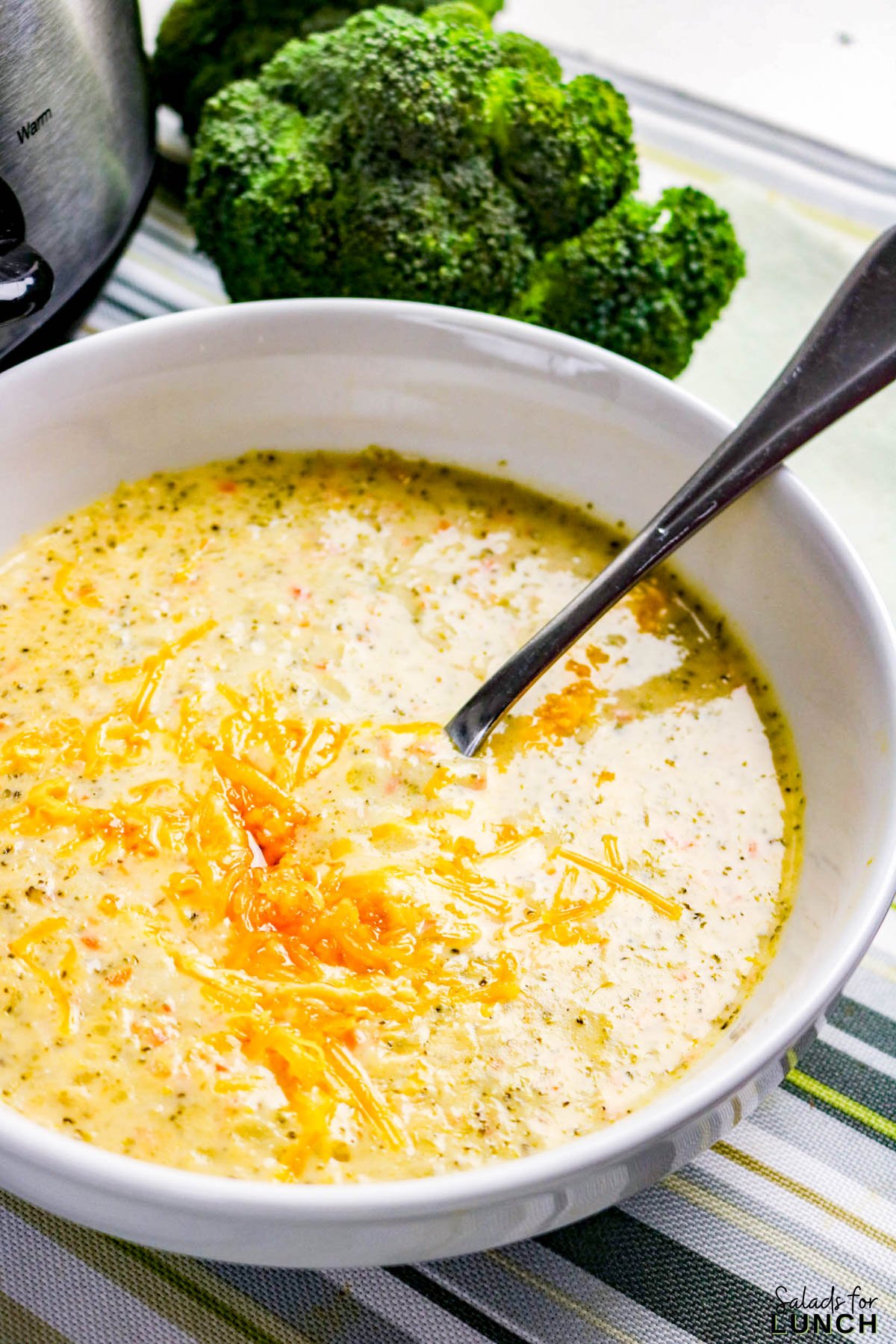 Easy Slow Cooker Broccoli Cheddar Soup - Slow Cooker Broccoli Cheddar Soup Recipe 34 Slow Cooker Broccoli Cheddar Soup Recipe 34 - A warm, cheesy bowl of comfort that practically cooks itself โ yes, please! This Healthy Broccoli Cheddar Soup is creamy, cozy, and full of flavor. Itโs one of those meals that fills your kitchen with the most amazing aroma while the slow cooker does all the heavy lifting. Perfect for chilly nights, this Broccoli Cheddar Soup Slow Cooker recipe tastes like your favorite cafรฉ version (hello, Copycat Panera Broccoli Cheddar Soup), but with a wholesome homemade twist.