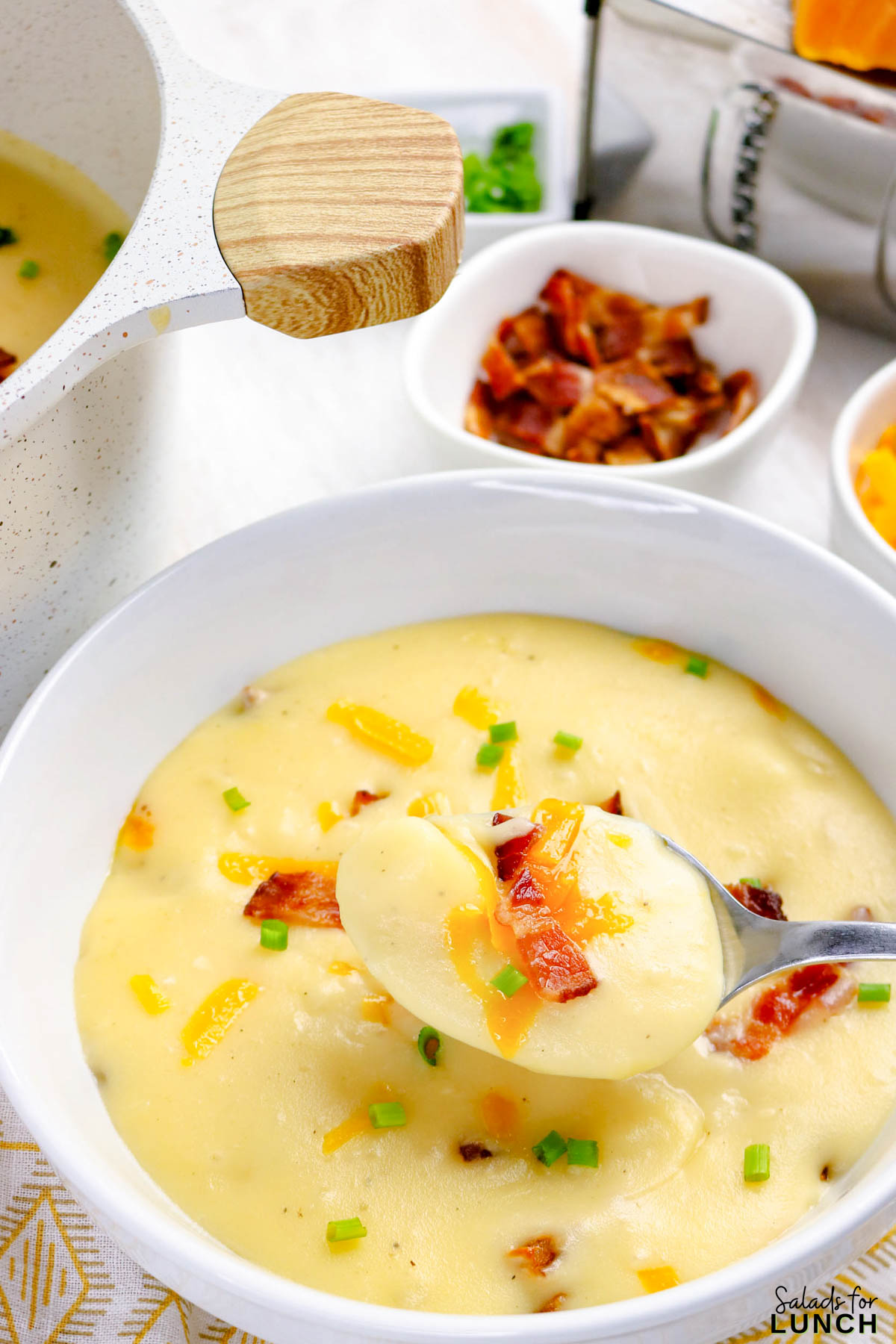 Cheesy Potato Soup Recipe 39 - When the weather turns chilly and you start craving something cozy, this Cheesy Potato Soup comes to the rescue with creamy comfort in every spoonful. It’s loaded with soft potatoes, melty cheddar, and all the flavors that make a cold evening feel instantly better. This simple potato soup recipe has become a go-to for anyone wanting a hearty meal without a lot of fuss.